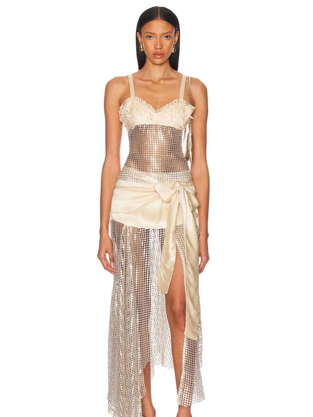 SIEDRÉS Locean Sequin Mesh & Bow Top Size 42 (US 6–8) NWT - Picture 10 of 10
